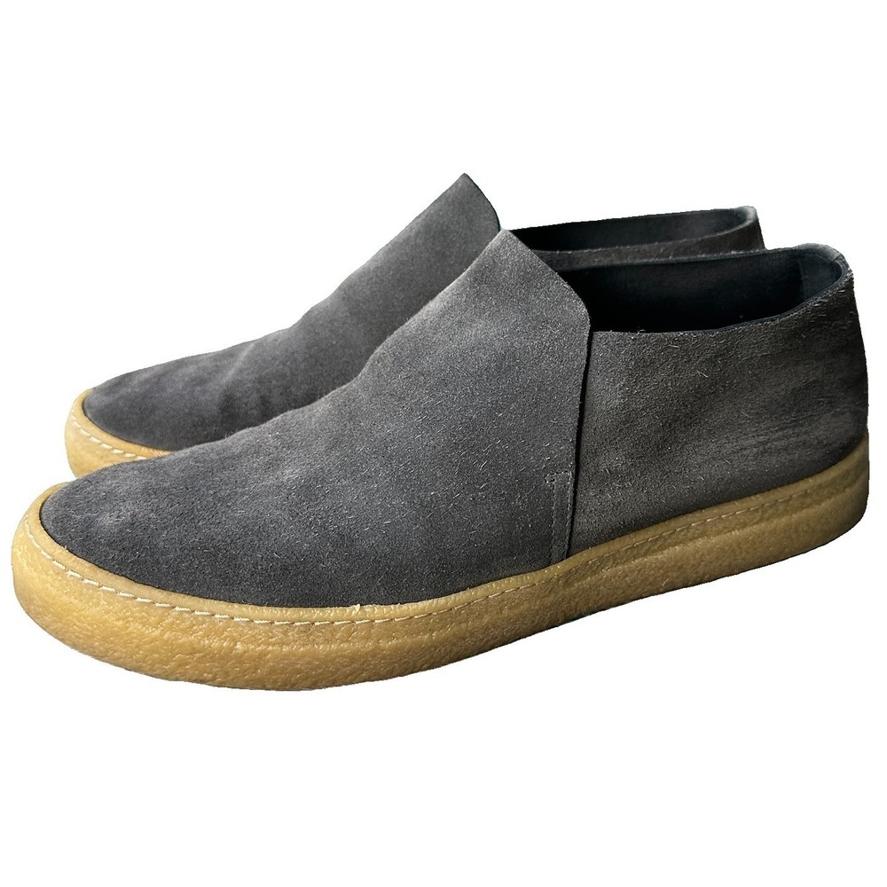 James Perse Loafers Men's Size 11 US Gray Suede Leather Slip On Platform Sole